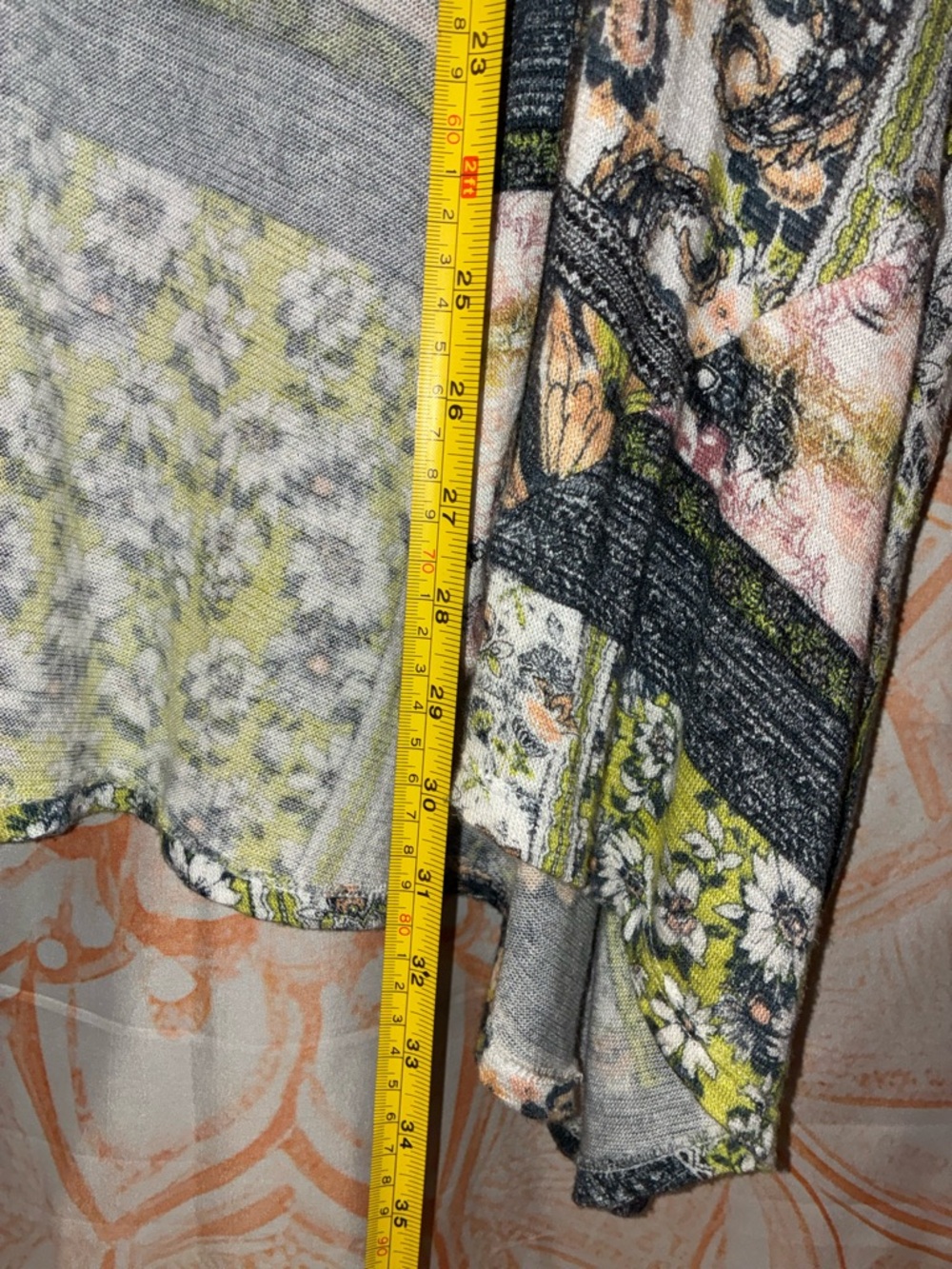 all in motion White Long Sleeve Tee w/ Colorful Floral Kimono - Picture 6 of 8